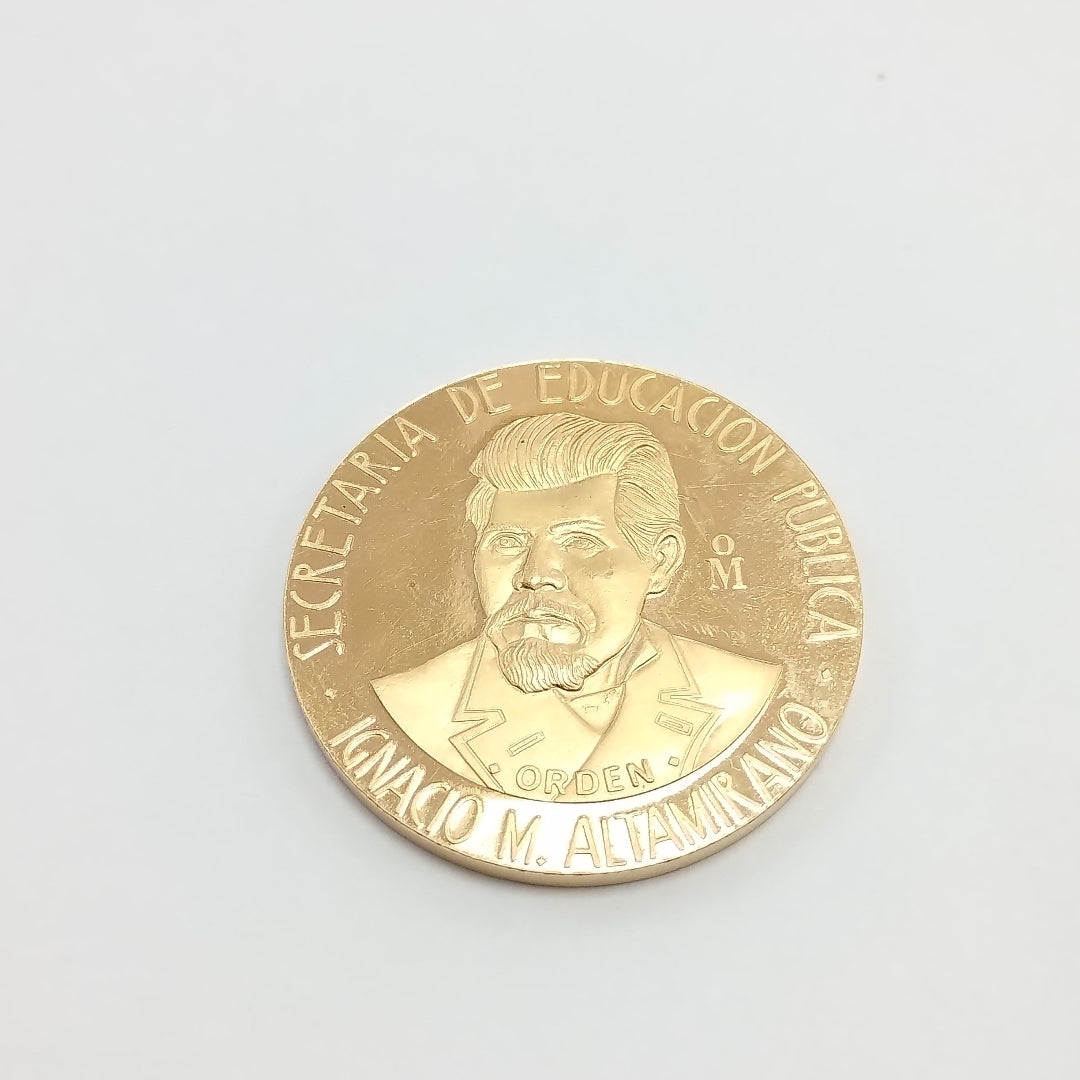 MEDALLA CONMEMORATIVA ORO 21 K 41.6 GRMS (SEMINUEVO)