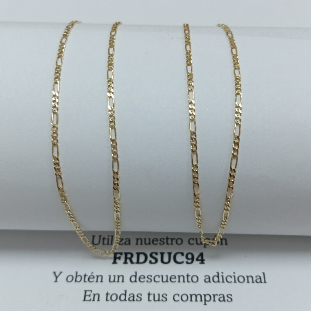 CADENAS TEJIDO 3X1 ORO 14K 55 CM 2.4 GR (NUEVO)