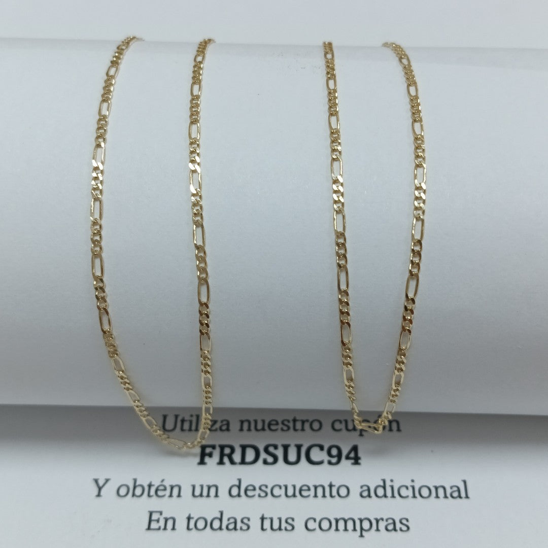 CADENAS TEJIDO 3X1 ORO 14K 55 CM 2.4 GR (NUEVO)