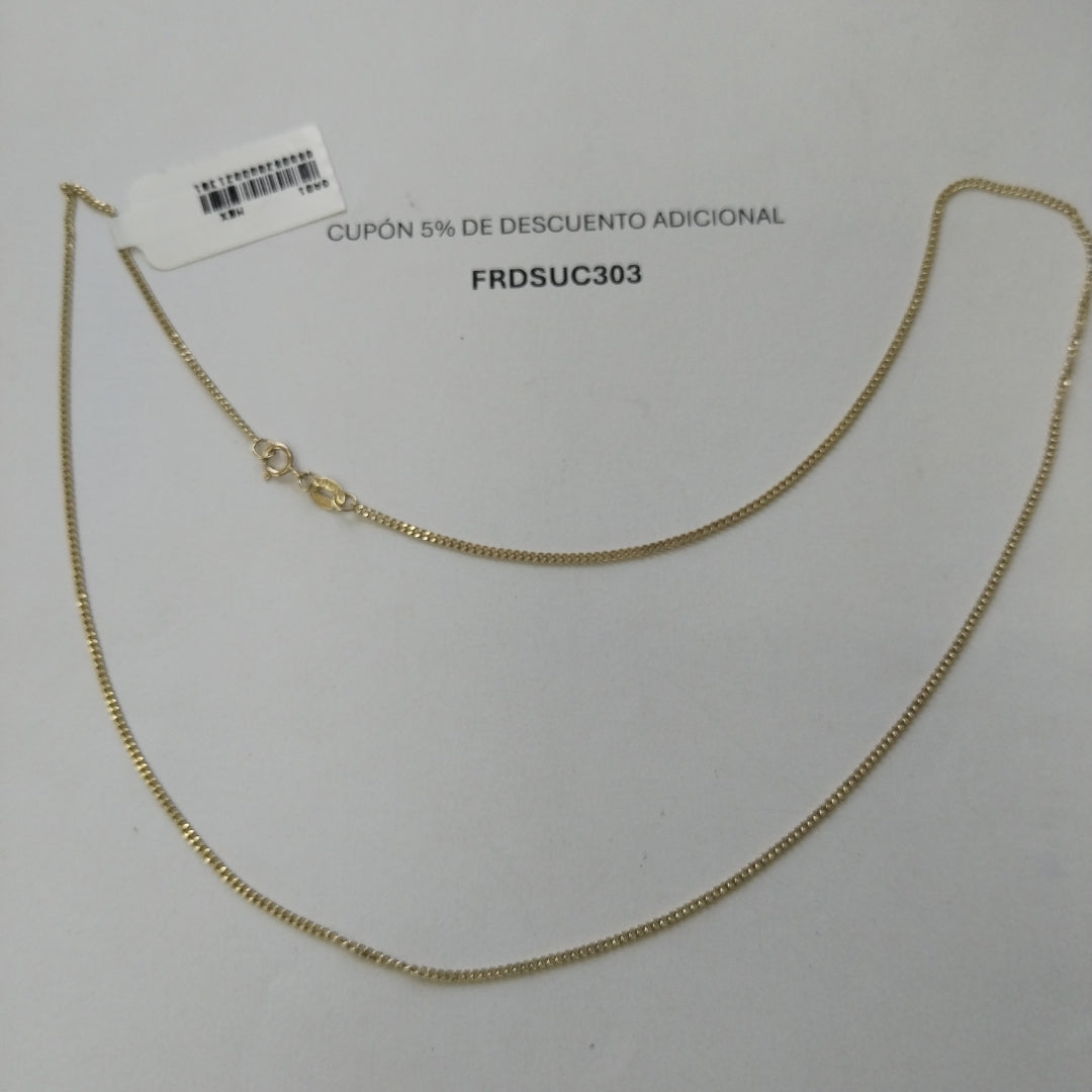 CADENAS TEJIDO BARBADA ORO 10K 50 CM 2.7 GR (NUEVO)