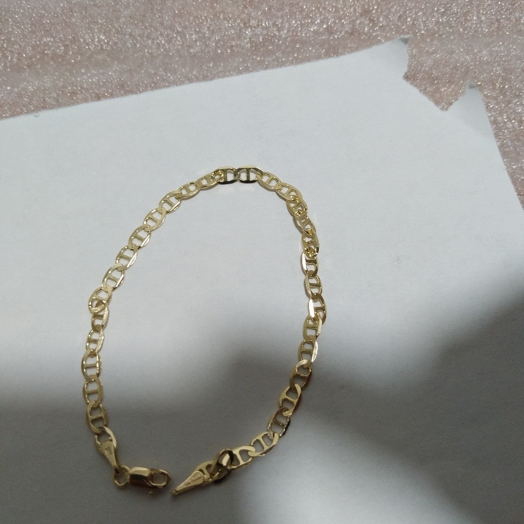 PULSERAS TEJIDO MARINERA ORO 14K 16 CM 2.9 GR (NUEVO)