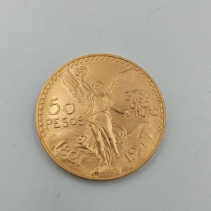 Moneda Centenario Cincuenta Pesos Oro Mexicano 21.6K