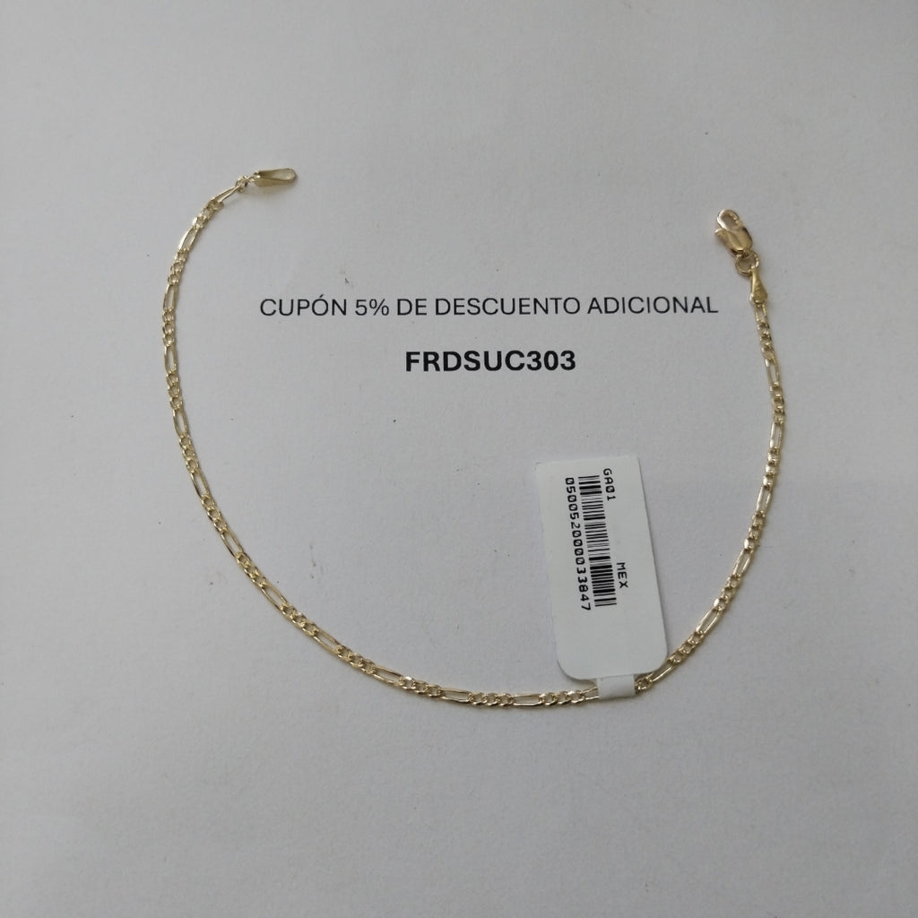 PULSERAS BARBADA ORO 14K 21 CM 1.7 GR (NUEVO)