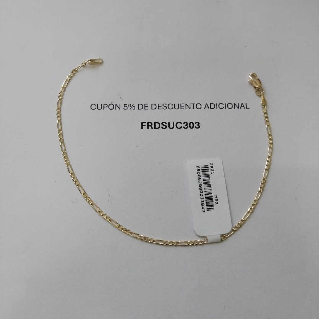 PULSERAS BARBADA ORO 14K 21 CM 1.7 GR (NUEVO)