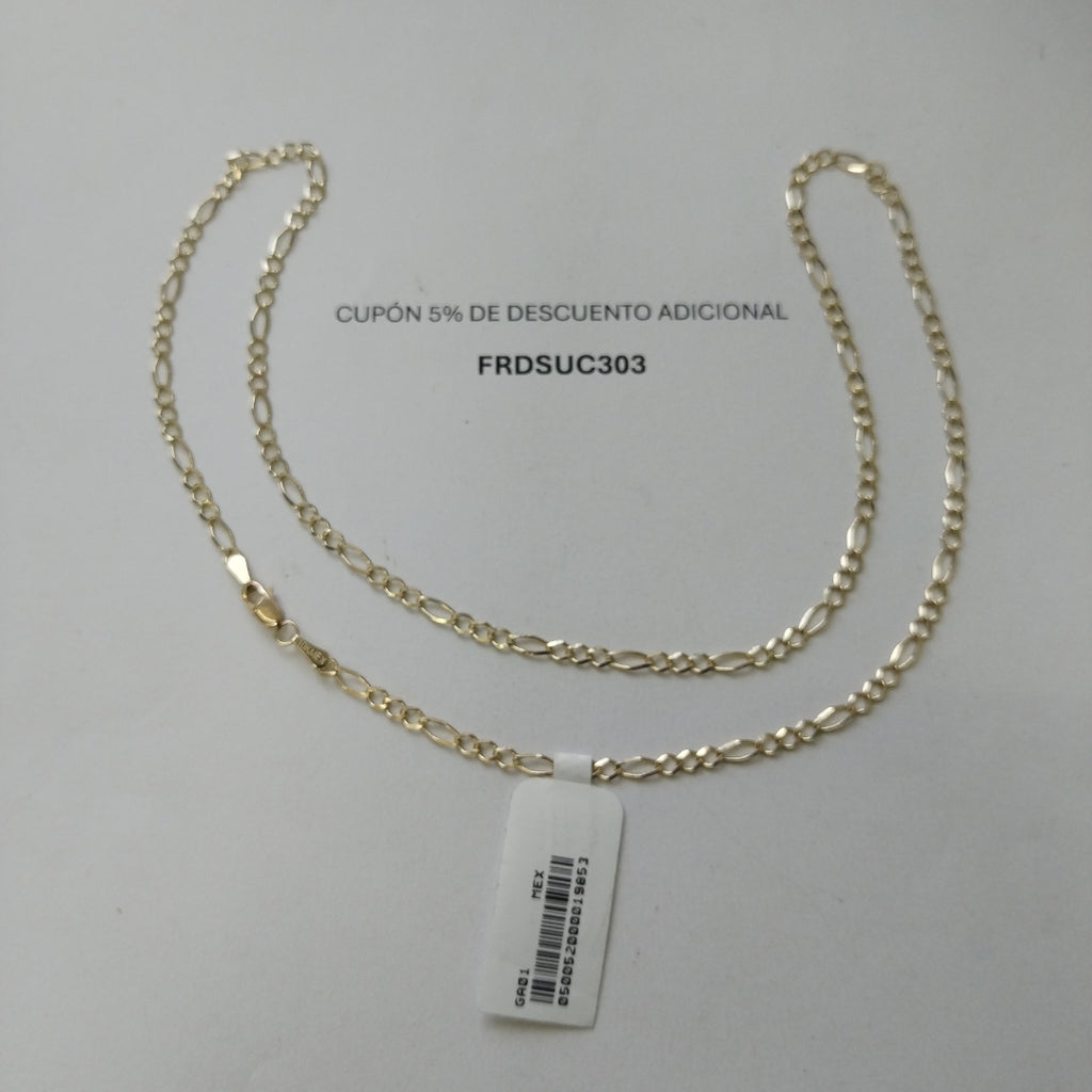CADENAS TEJIDO 3X1 ORO 10K 50 CM 4.1 GR (NUEVO)