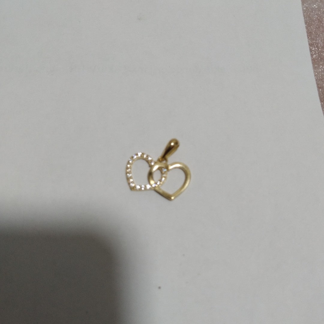 DIJES DOBLE CORAZON ORO 10K 1.5 GR (NUEVO)