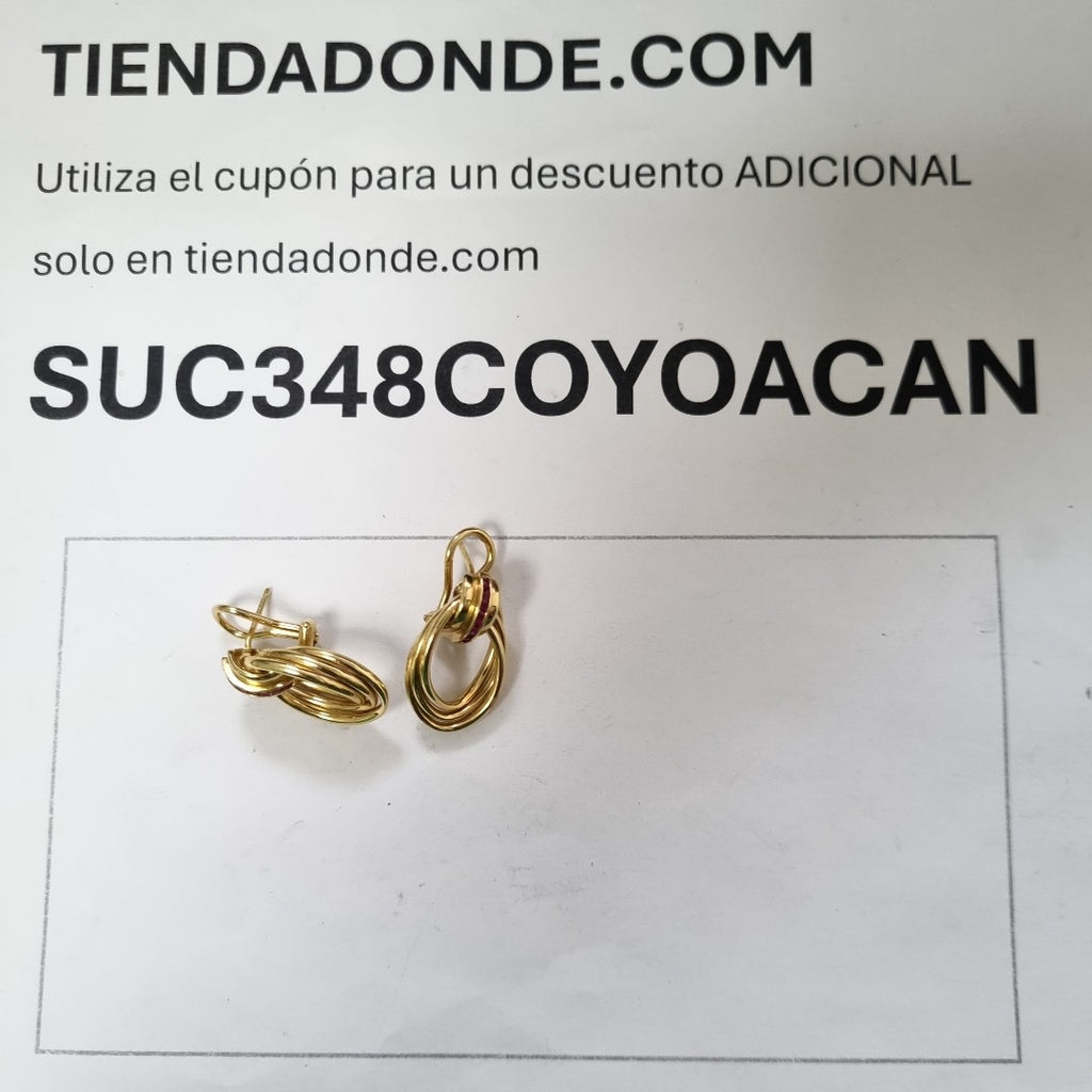 ARETES PAR ORO 18 K 6,70 GRMS (SEMINUEVO)