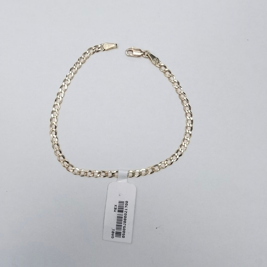 PULSERAS TEJIDO BARBADA ORO 10K 21 CM 3.8 GR (NUEVO)