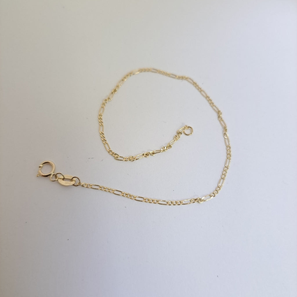 PULSERAS TEJIDO 3X1 ORO 14K 21 CM 1 GR (NUEVO)