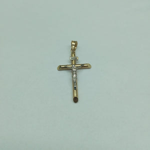 CRUCIFIJO ORO, ORO COMBINADO 10 K 1.3 GRMS (SEMINUEVO)