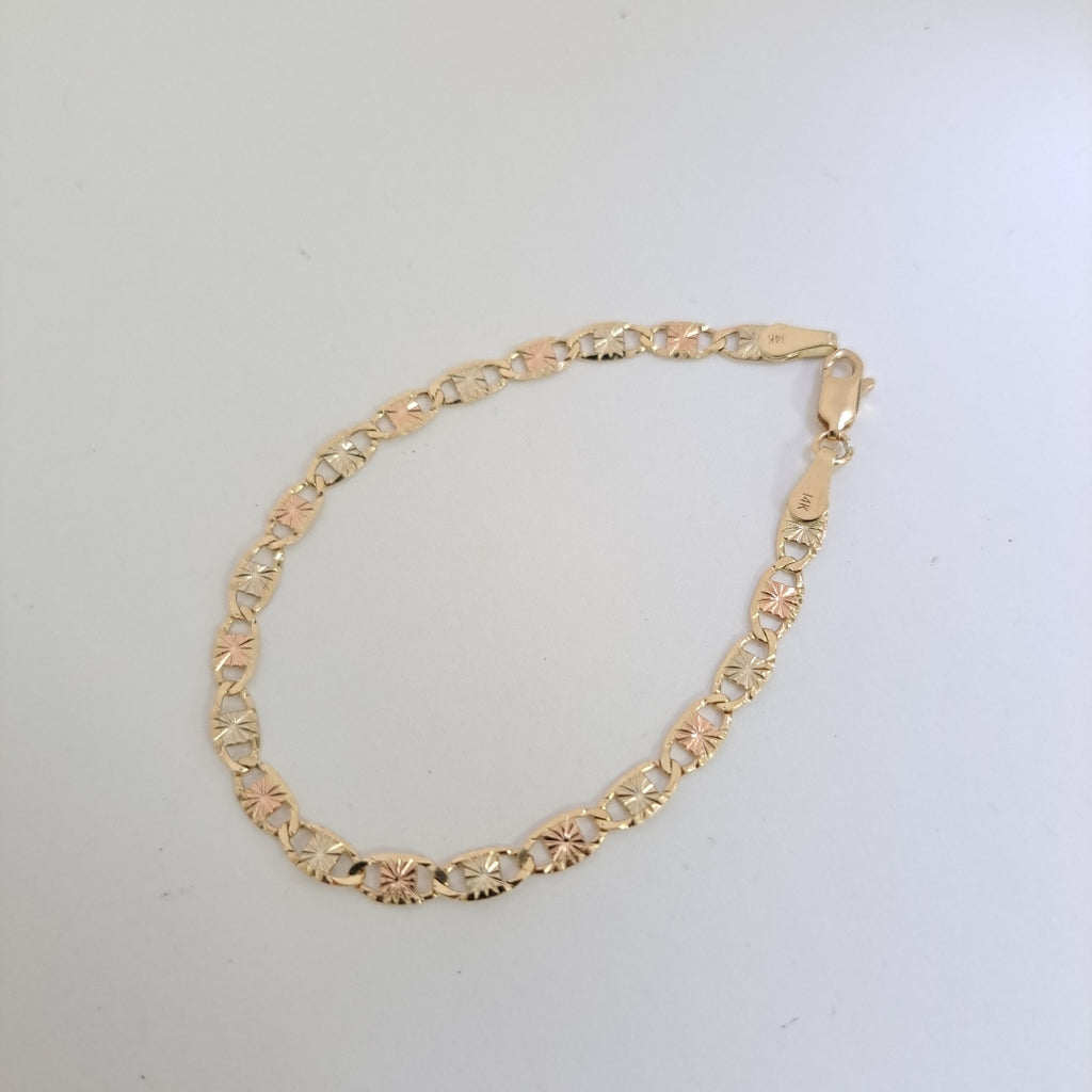 PULSERA TEJIDO GUCHI ORO 14K 18 CM 4.1 GR (NUEVO)
