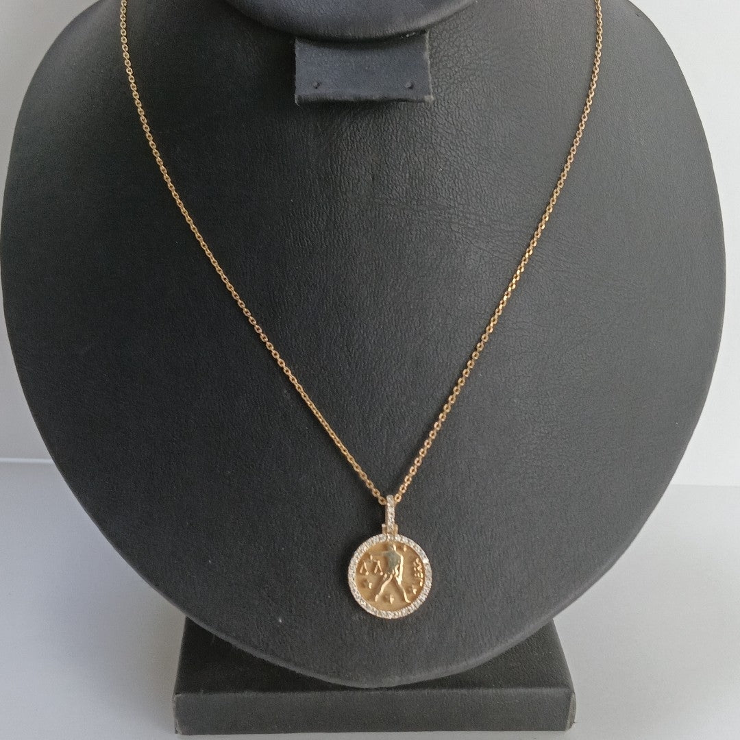 CADENA, DIJE ORO 14 K 4 GRMS (SEMINUEVO)