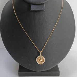 CADENA, DIJE ORO 14 K 4 GRMS (SEMINUEVO)