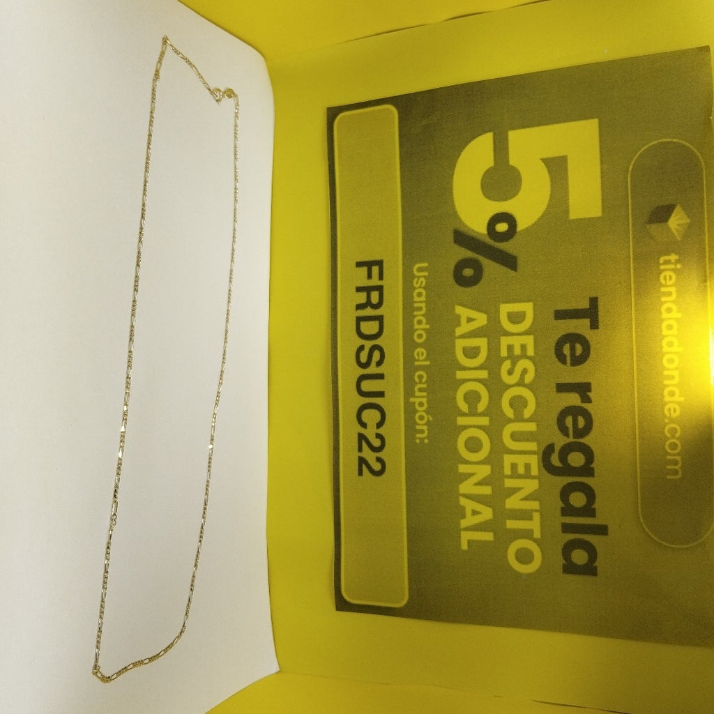 CADENAS TEJIDO 3X1 ORO 10K 55 CM 3.2 GR (NUEVO)