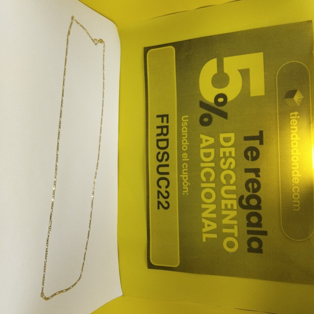 CADENAS TEJIDO 3X1 ORO 10K 55 CM 3.2 GR (NUEVO)