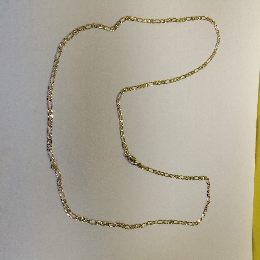 CADENAS TEJIDO FIGARO GUCHI ORO 10K 60 CM 5.3 GR (NUEVO)