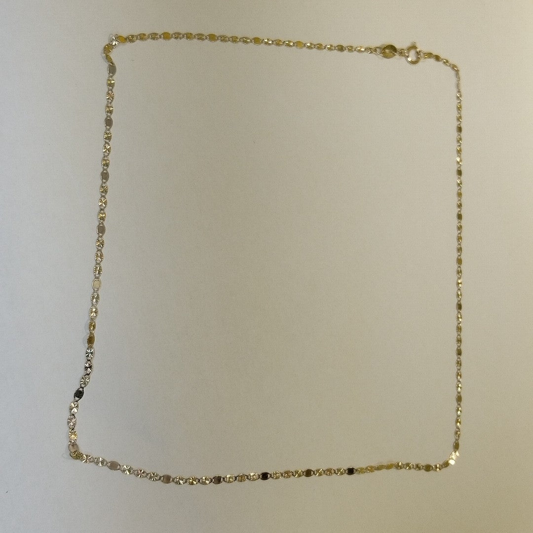 CADENAS TEJIDO GUCHI ORO 10K 40 A 45 CM 1.4 GR (NUEVO)