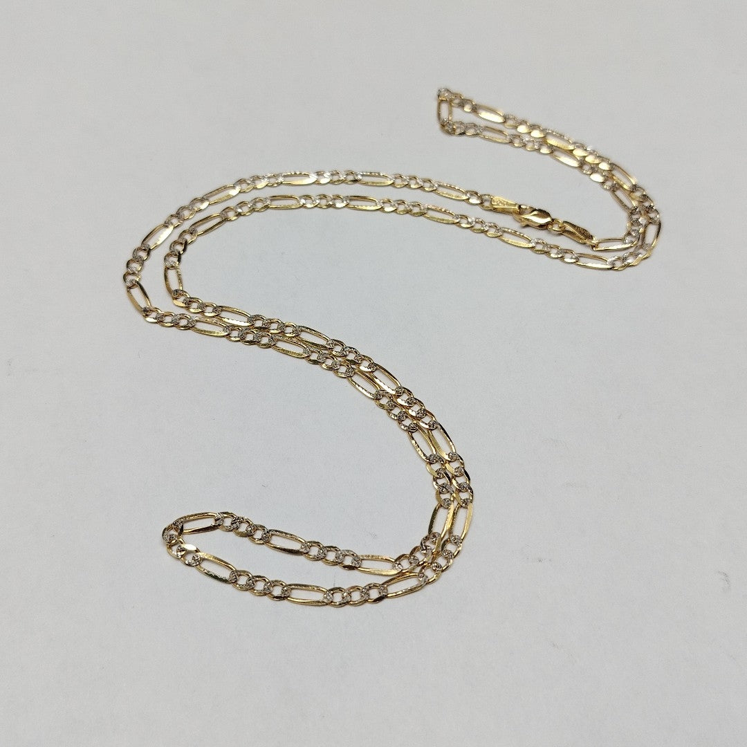 CADENAS TEJIDO 3X1 DIAMANTADO ORO 10K 60 CM 6.7 GR (NUEVO)