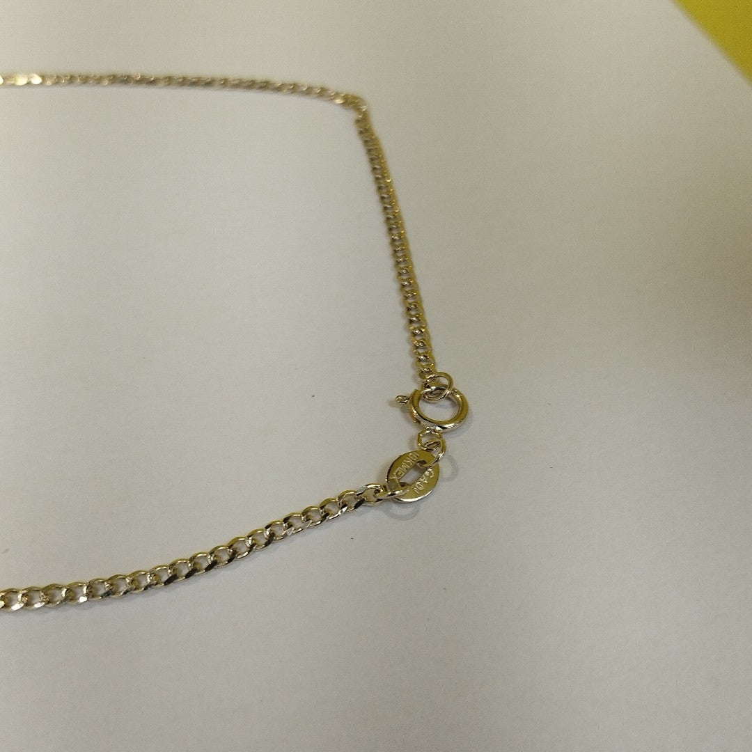 CADENAS TEJIDO BARBADA ORO 10K 55 CM 3.9 GR (NUEVO)