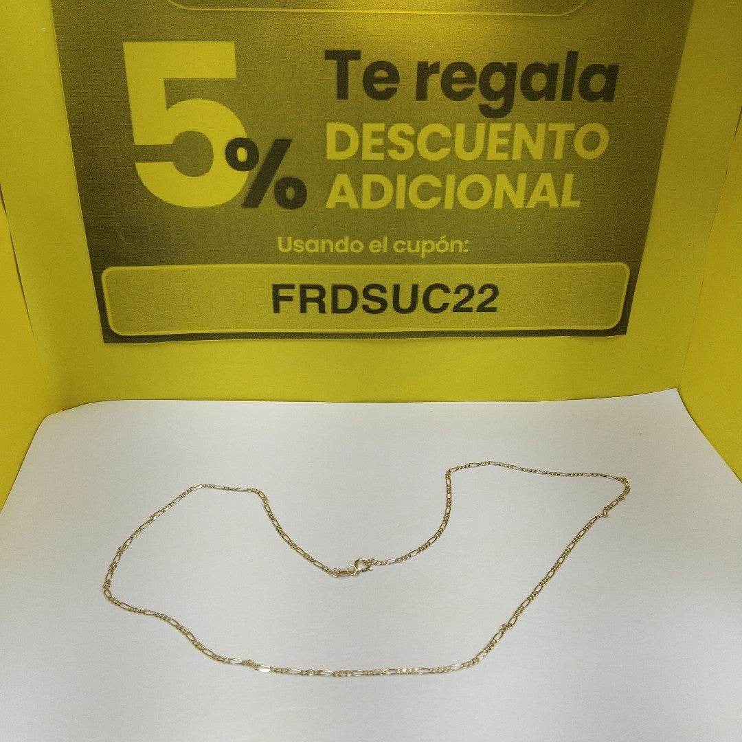 CADENAS TEJIDO 3X1 ORO 10K 55 CM 3.2 GR (NUEVO)