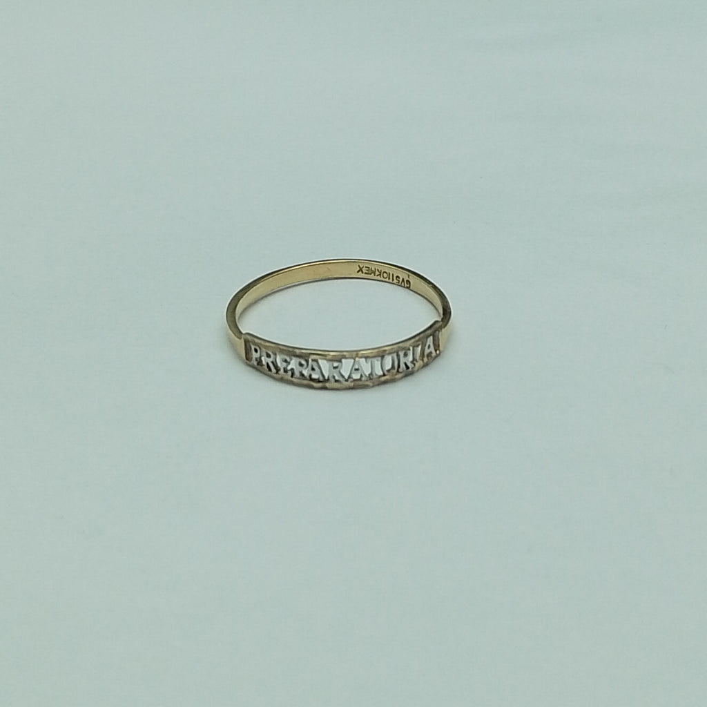 ANILLO DE GRADUACIÓN ORO, RODIADO 10 K 0.9 GRMS (SEMINUEVO)