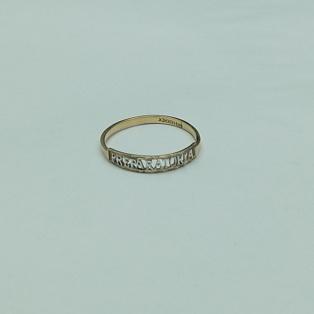 ANILLO DE GRADUACIÓN ORO, RODIADO 10 K 0.9 GRMS (SEMINUEVO)