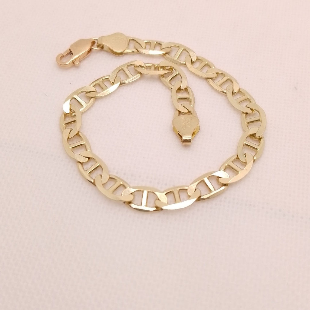 PULSERAS TEJIDO GUCHI ORO 10K 21 CM 11 GR (NUEVO)