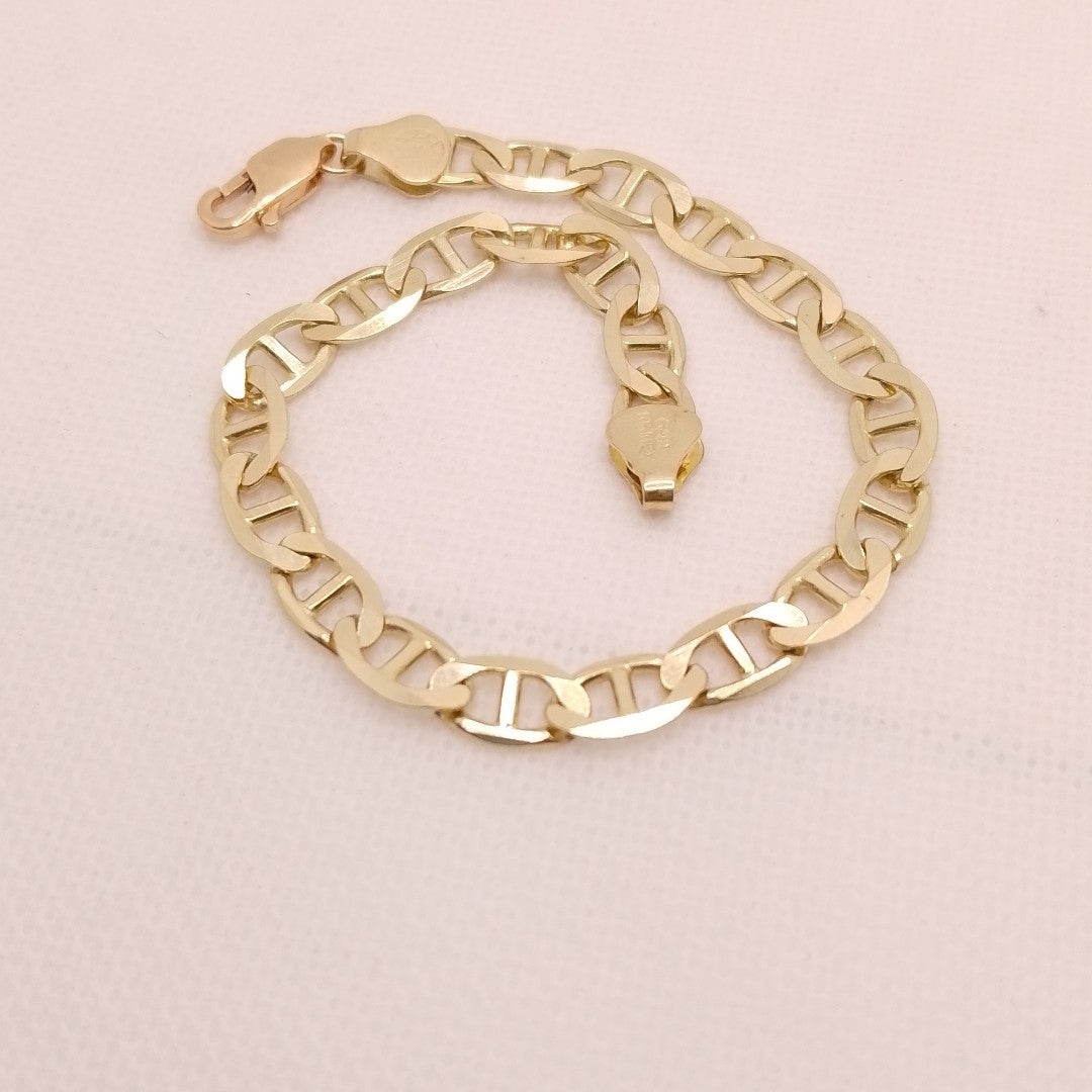 PULSERAS TEJIDO GUCHI ORO 10K 21 CM 11 GR (NUEVO)