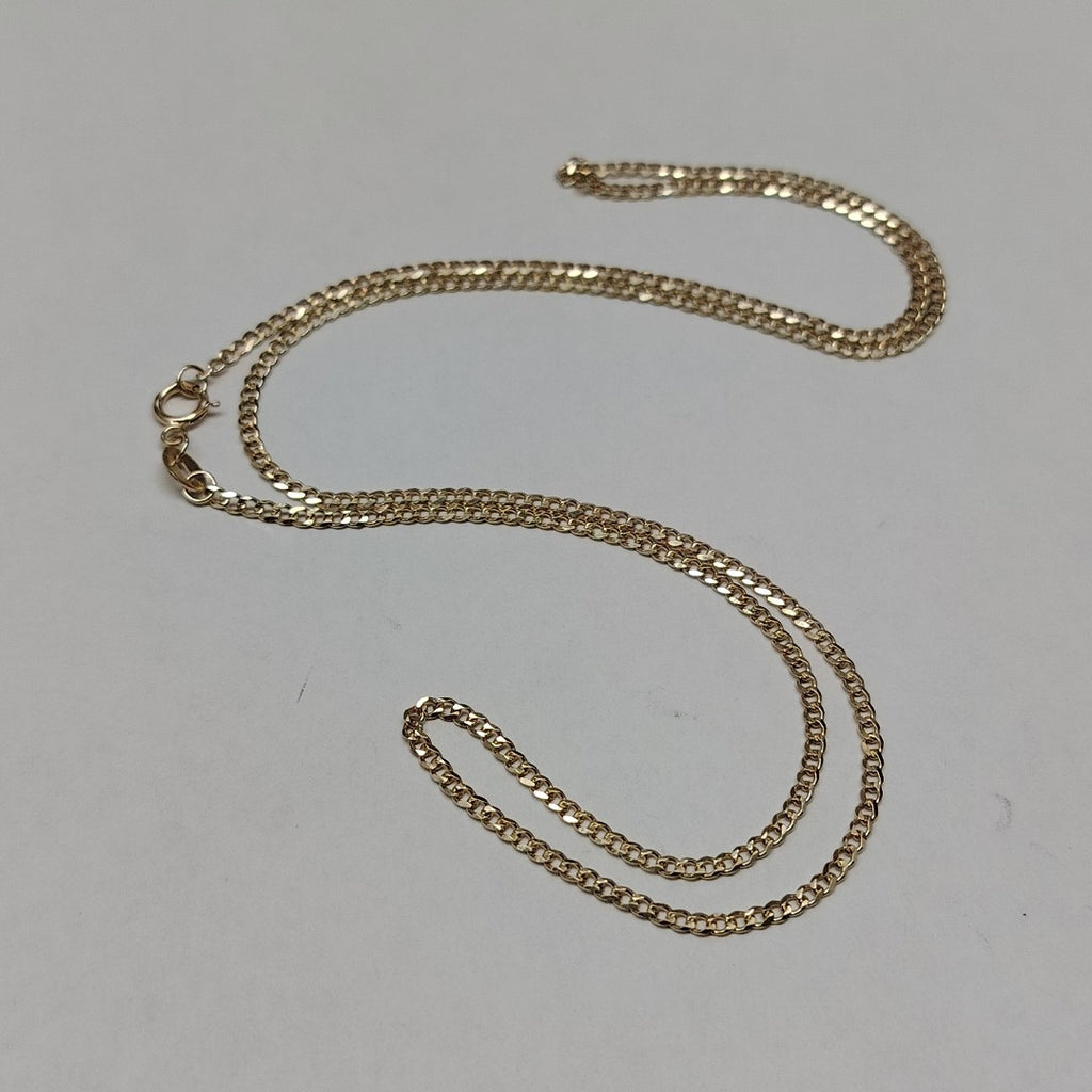 CADENAS TEJIDO BARBADA ORO 10K 55 CM 3.8 GR (NUEVO)