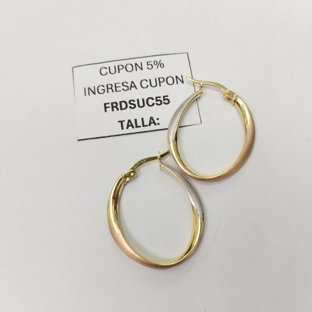 ARRACADAS PAR ORO 14 K 1.5 GRMS (SEMINUEVO)