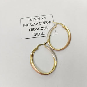 ARRACADAS PAR ORO 14 K 1.5 GRMS (SEMINUEVO)