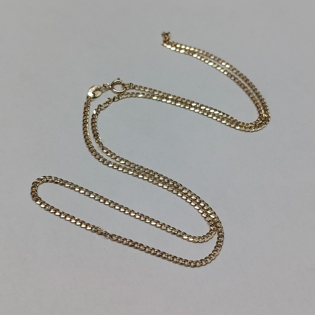 CADENAS TEJIDO BARBADA ORO 10K 50 CM 3.5 GR (NUEVO)