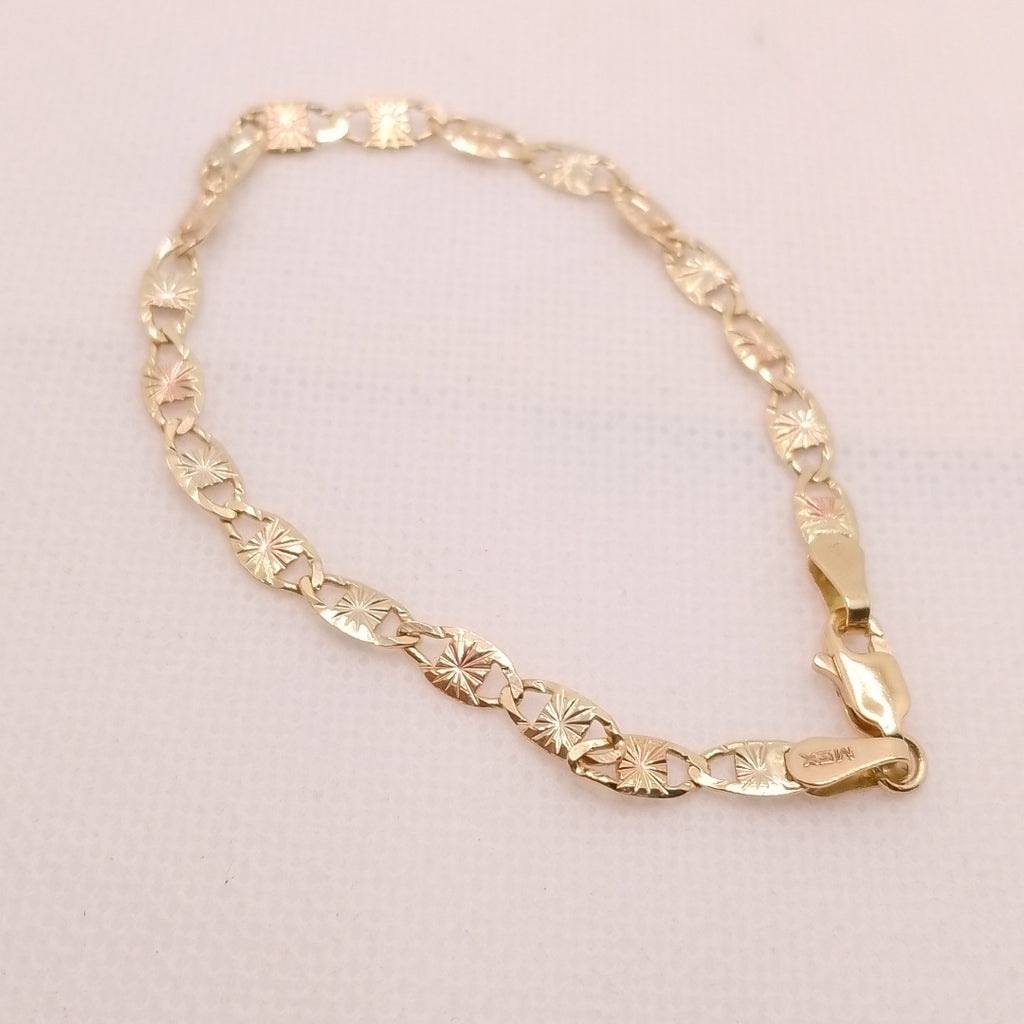 PULSERA TEJIDO GUCHI ORO 14K 18 CM 4.1 GR (NUEVO)