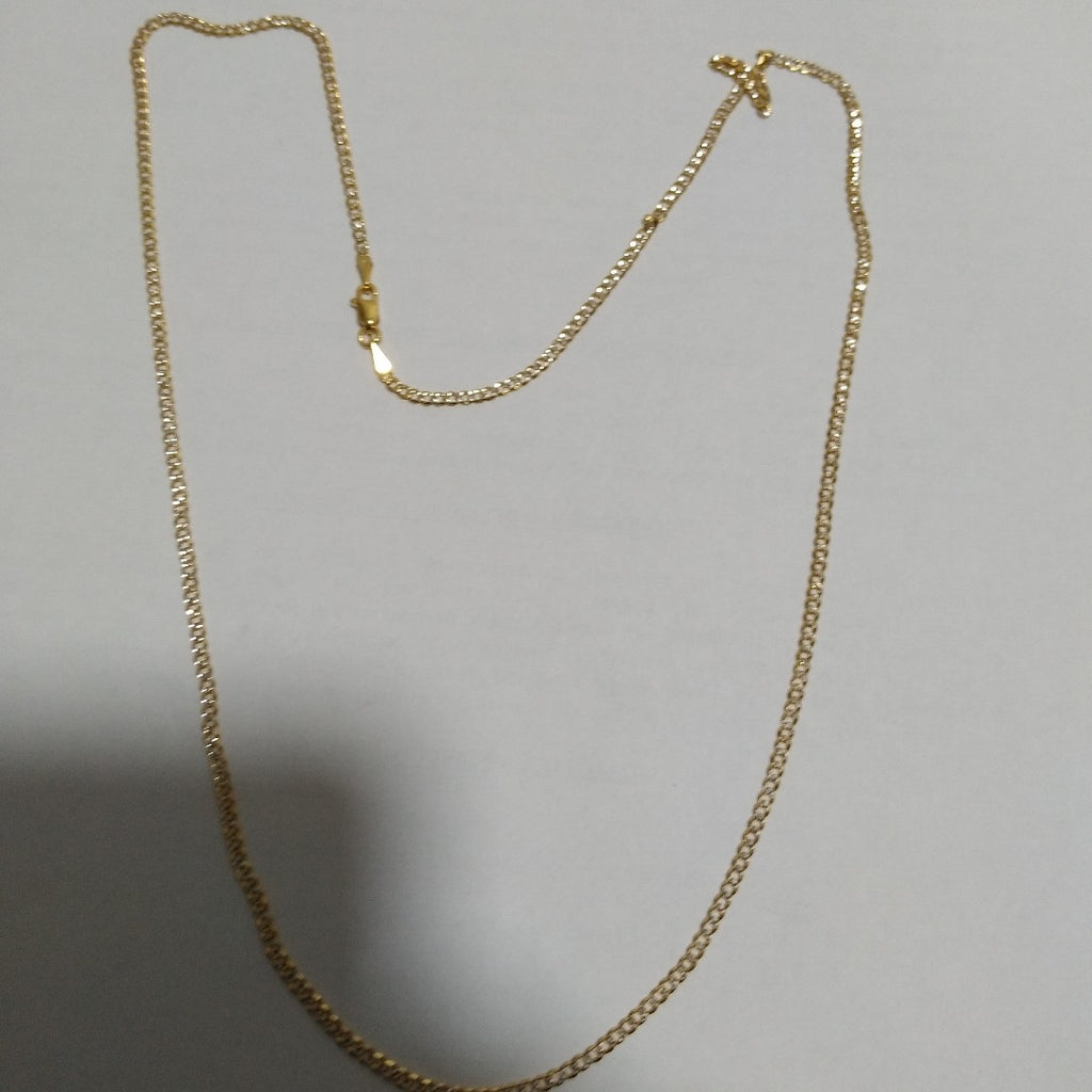CADENAS BARBADA DIAMANTADA ORO 14K 60 CM 6.2 GR (NUEVO)
