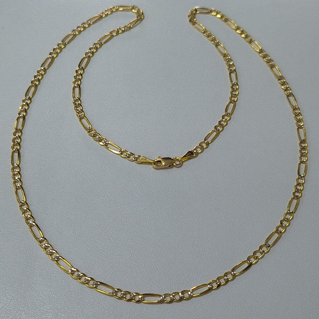 CADENAS 3X1 DIAMANTADA ORO 14K 55 CM 8.4 GR (NUEVO)