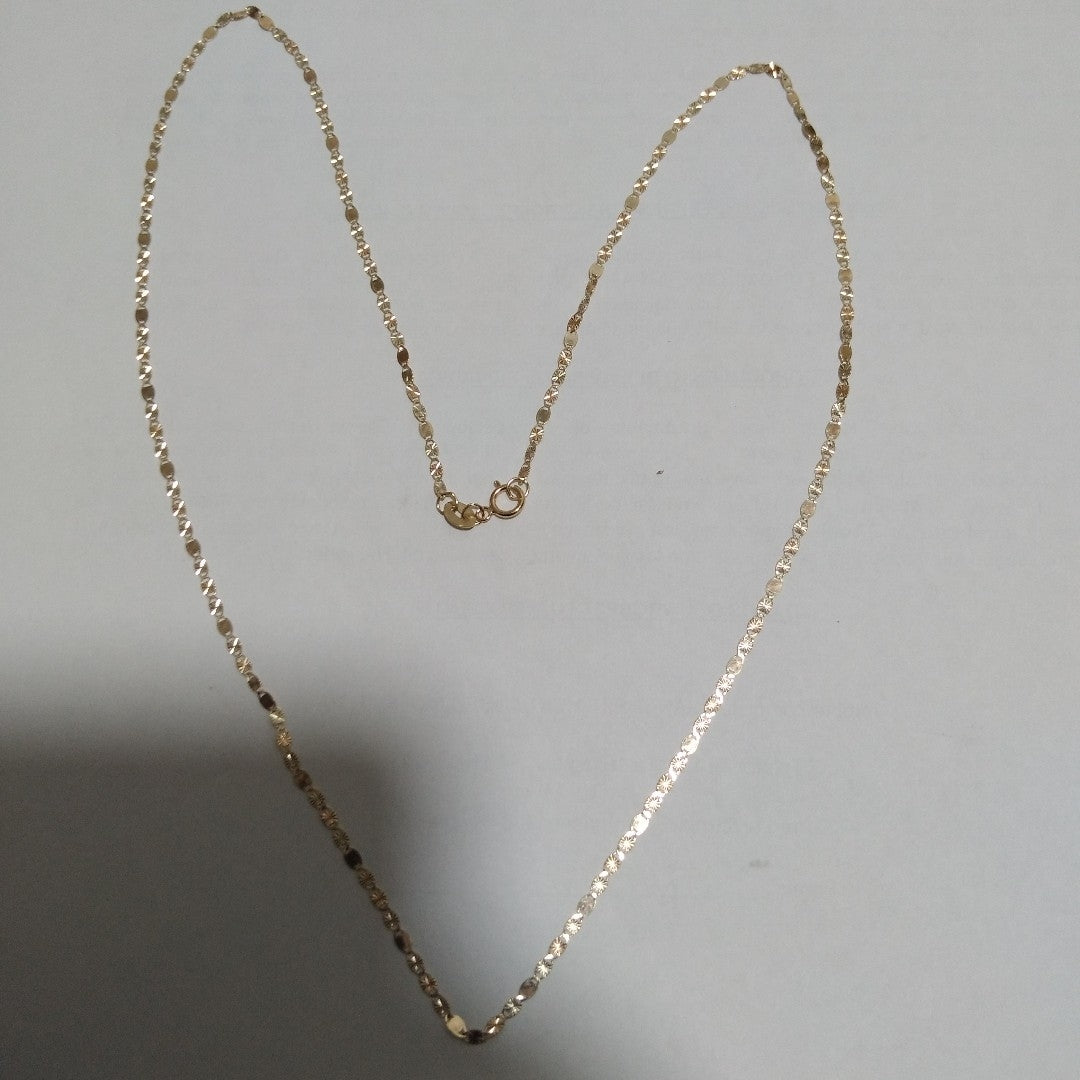 CADENAS TEJIDO GUCHI ORO 10K 55 CM 1.8 GR (NUEVO)