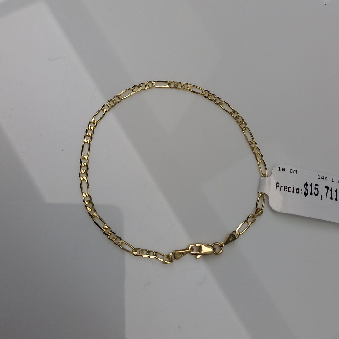 PULSERAS 3X1 ORO 14K 18 CM 1.8 GR (NUEVO)