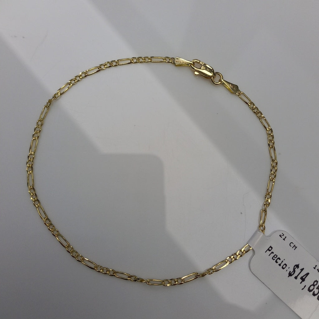 PULSERA 3X1 ORO 14K 21 CM 1.7 GR (NUEVO)
