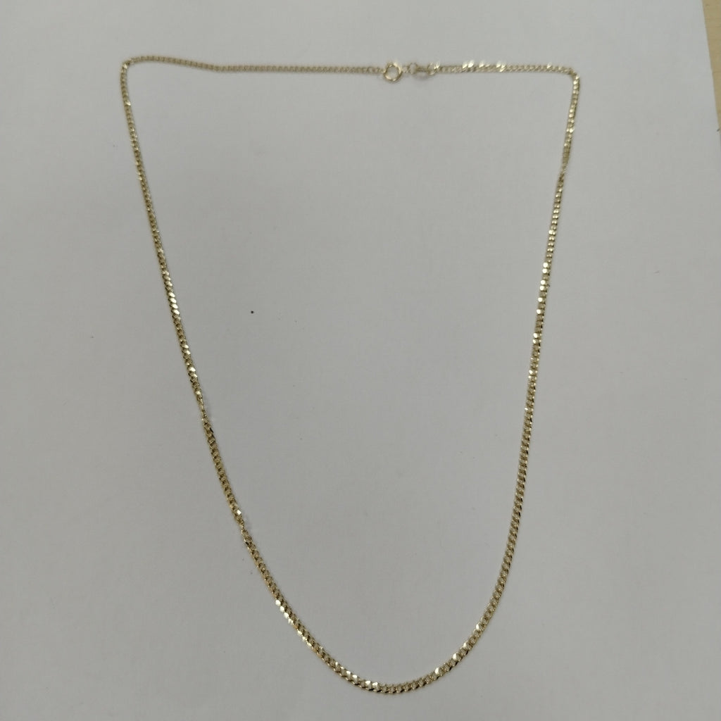 CADENAS TEJIDO BARBADA ORO 10K 50 CM 3.5 GR (NUEVO)