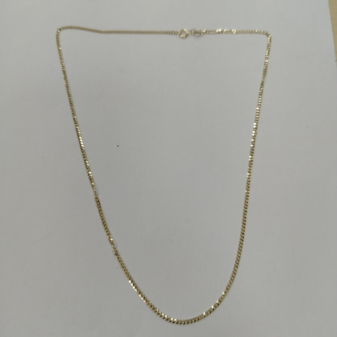 CADENAS TEJIDO BARBADA ORO 10K 50 CM 3.5 GR (NUEVO)