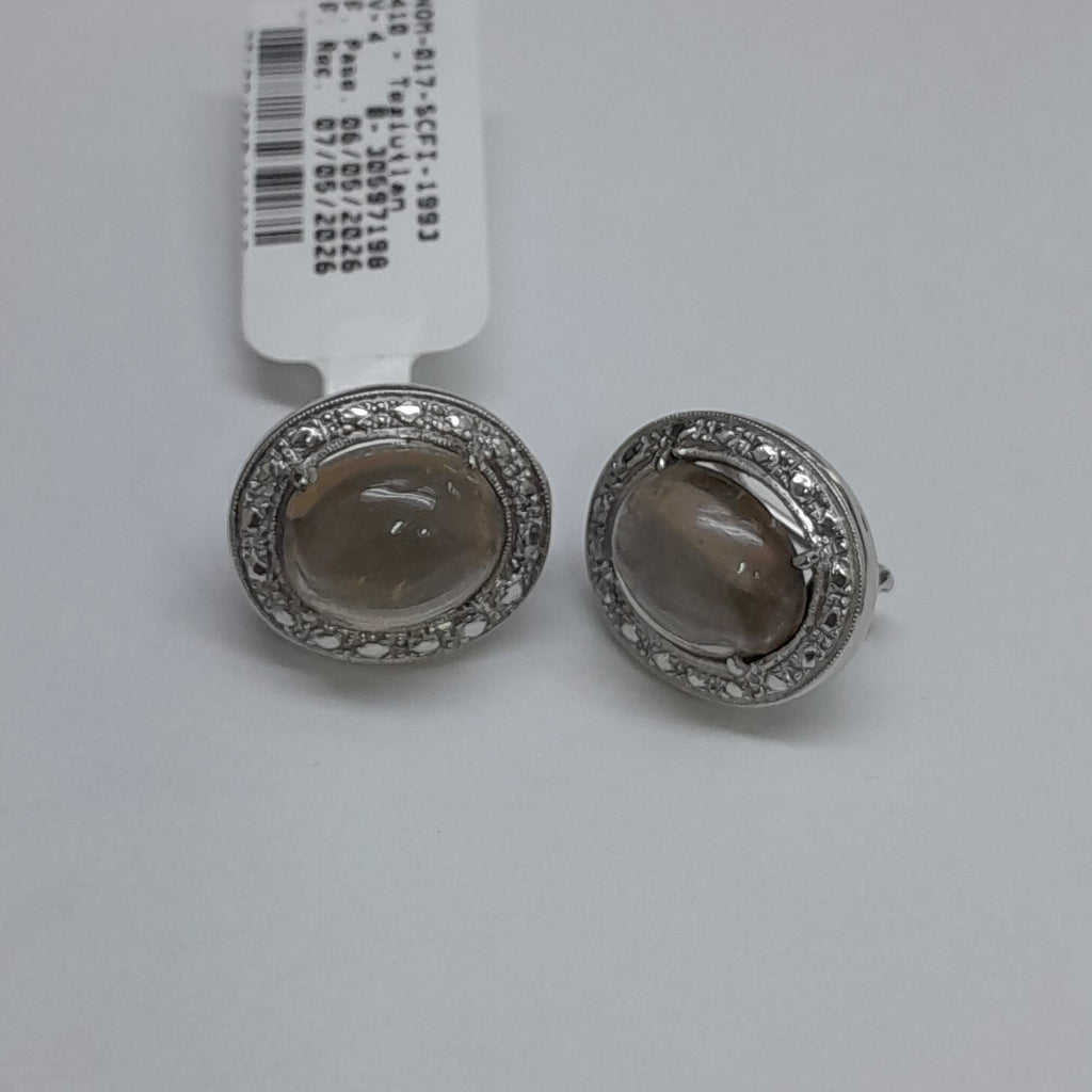 ARRACADAS PAR ORO BLANCO 18 K 9 GRMS (SEMINUEVO)