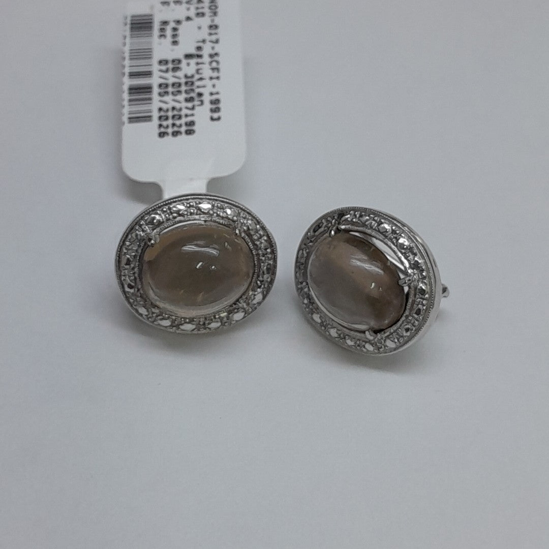 ARRACADAS PAR ORO BLANCO 18 K 9 GRMS (SEMINUEVO)