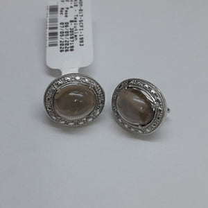 ARRACADAS PAR ORO BLANCO 18 K 9 GRMS (SEMINUEVO)
