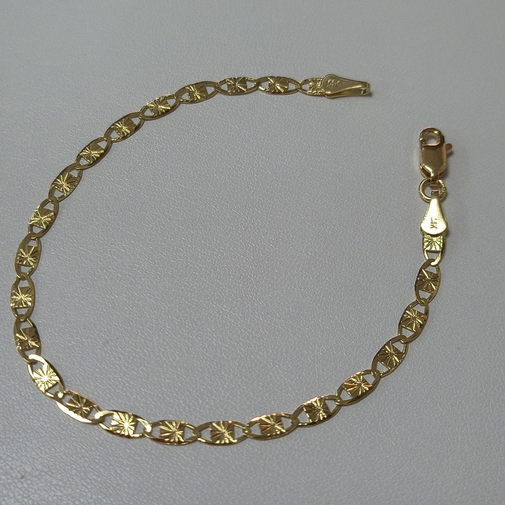 PULSERAS GUCHI ORO 14K 18 CM 2.8 GR (NUEVO)