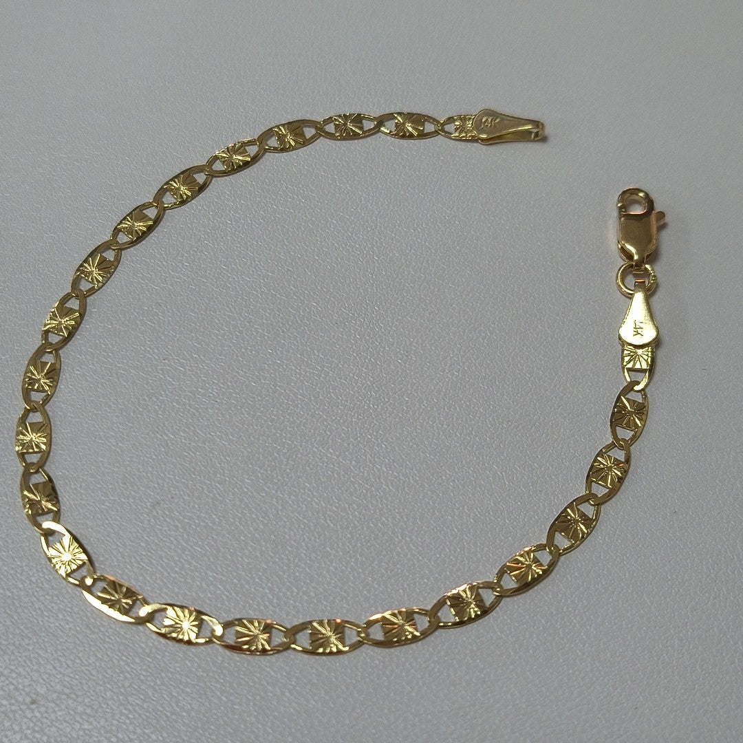 PULSERAS GUCHI ORO 14K 18 CM 2.8 GR (NUEVO)