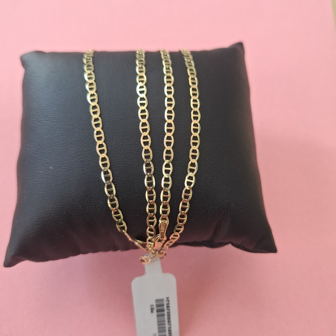 CADENAS TEJIDO GUCHI ORO 10K 55 CM 4.3 GR (NUEVO)