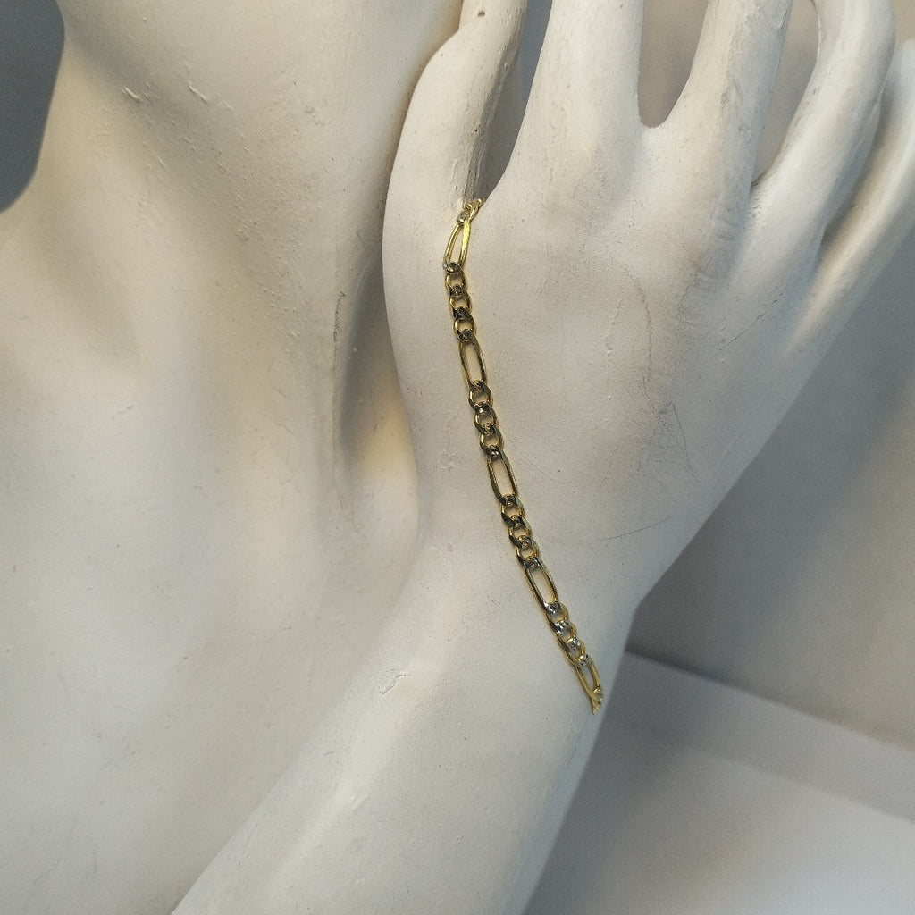 PULSERAS 3X1 DIAMANTADA ORO 14K 18 CM 3 GR (NUEVO)