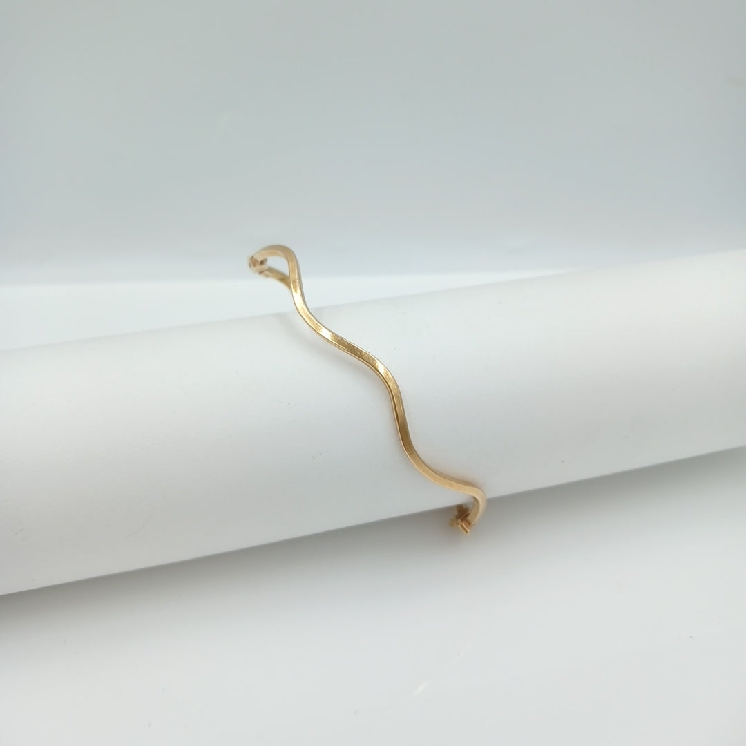 PULSERA RIGIDA ORO 14 K 3.4 GRMS (SEMINUEVO)