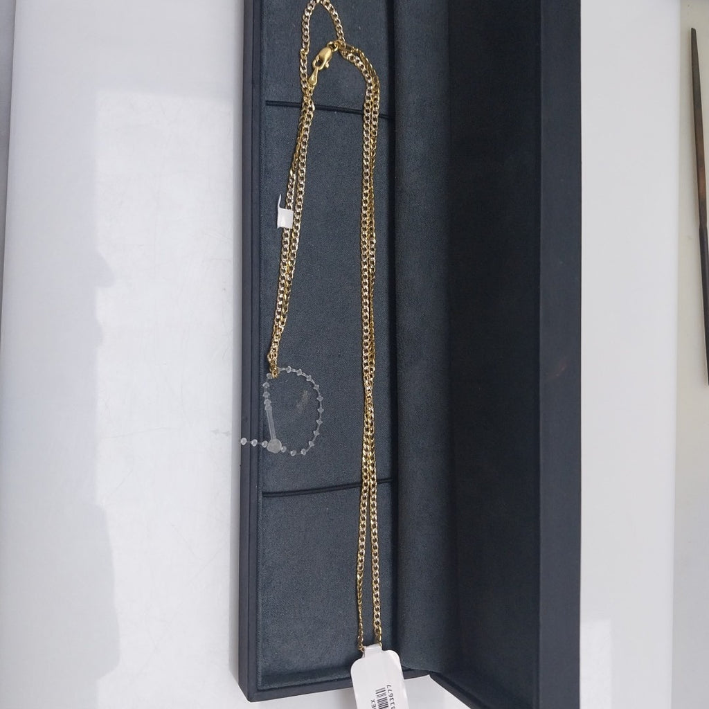 CADENAS BARBADA DIAMANTADA ORO 14K 60 CM 6.1 GR (NUEVO)