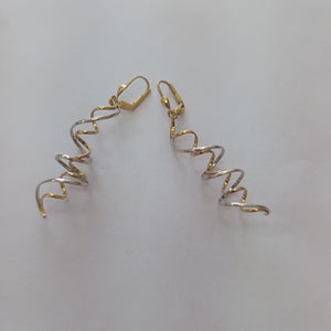 ARETES PAR ORO,ORO BLANCO 14 K 4,10 GRMS (SEMINUEVO)